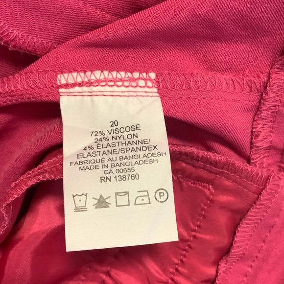 Universal Fit Savvy Pink Capris Pant Sz 20 - Picture 10 of 11